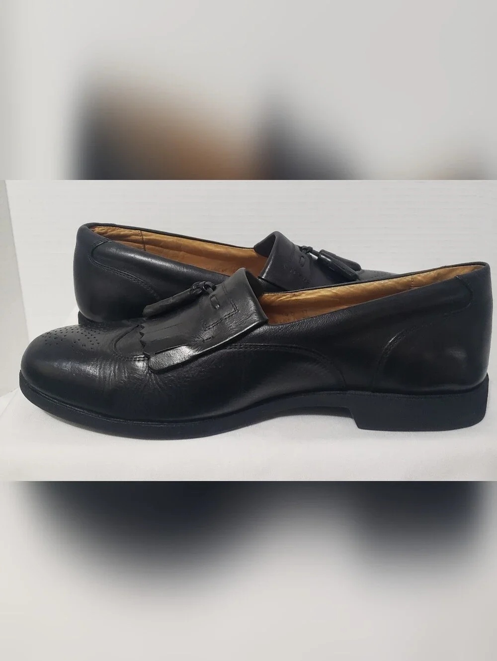 Sandro Moscoloni Men’s Black Tassle Loafer Shoes Size 10 M.